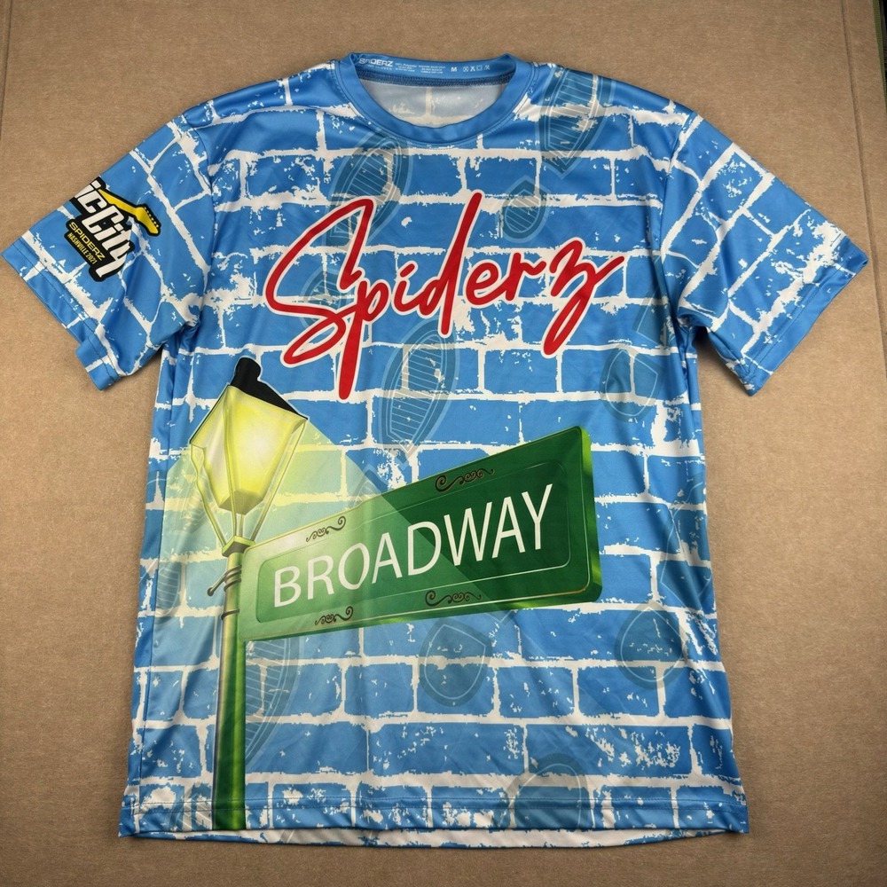 Spiderz‎ T-Shirt Men M Blue Broadway Niffum 73 Jersey Style Nashville 2021